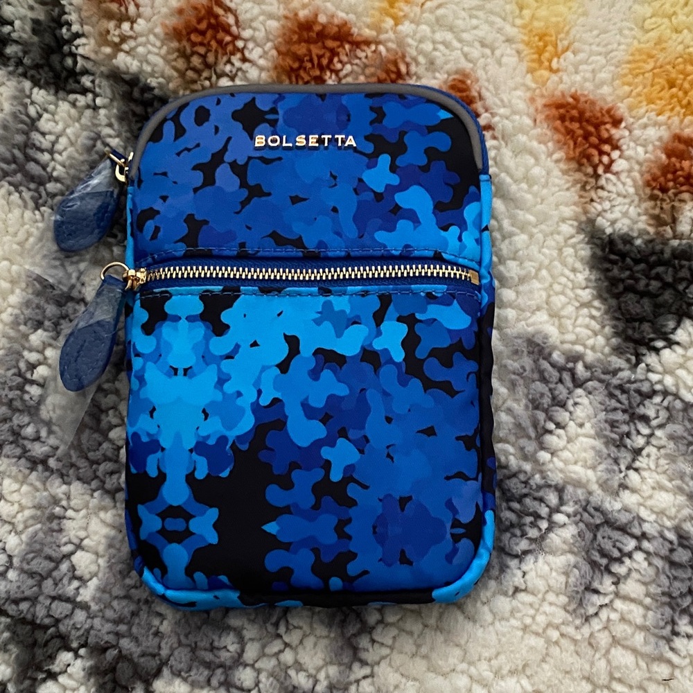 Bolsetta Blue Camouflage Pouch